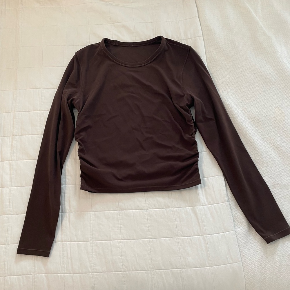 Lululemon All It Takes Nulu long sleeve shirt, 6, espresso